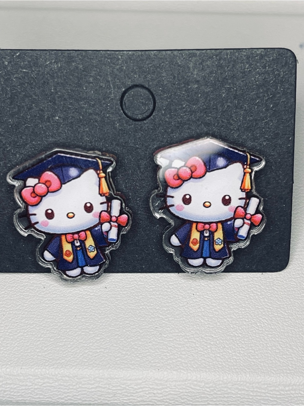 Kitty Kids Graduation Earrings